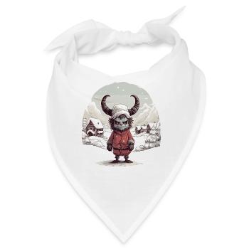 Krampus T | Krampus Kostüm | Dämonischer Krampus - Bandana - Weiß - Vorne