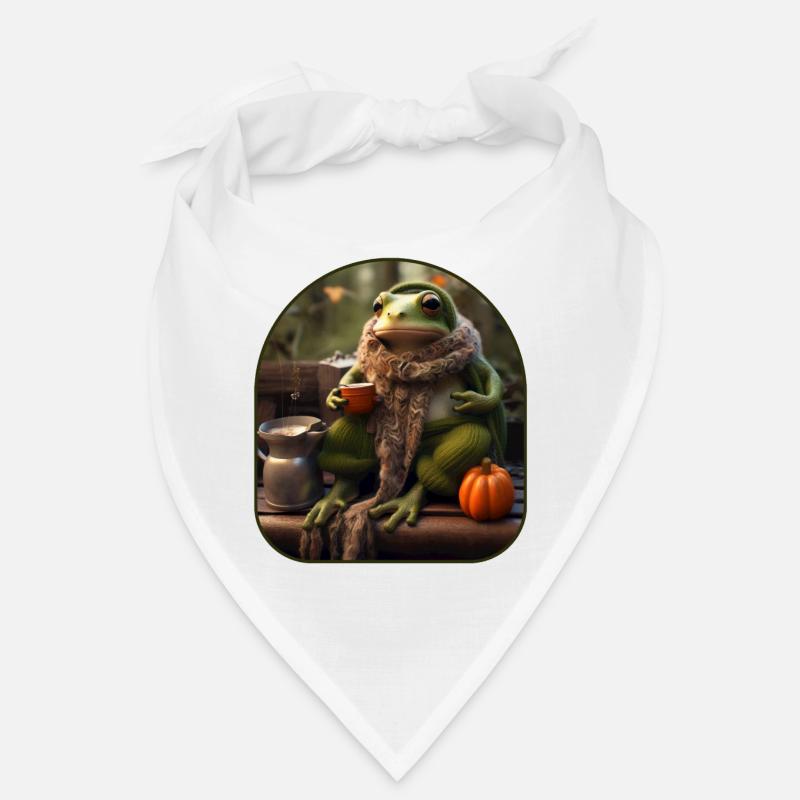 Grenouille confortable tricot écharpe champignon Cottagecore Bandana