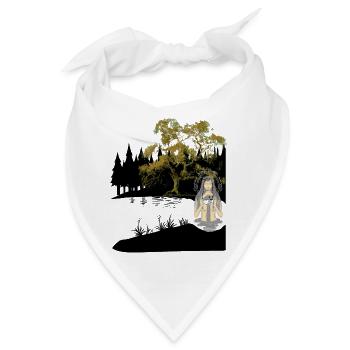 Mädchen sinnlich Natur Wasser Geist Fabel Fantasy - Bandana - Weiß - Vorne
