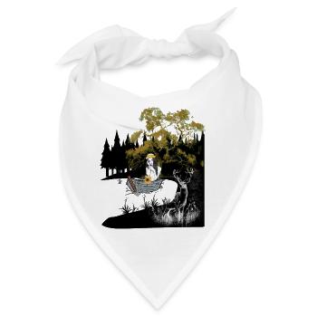 Sinnlich Mädchen Hirsch Boot Natur See Einsamkeit - Bandana - Weiß - Vorne