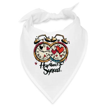 Synchronisierte Heartbeats - Bandana - Weiß - Vorne