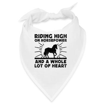 Vollblut Pferderennen Reiten Reitpferde - Bandana - Weiß - Vorne