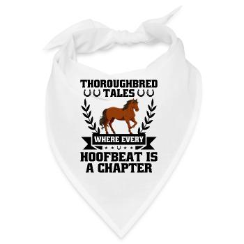 Vollblut Pferderennen Reiten Reitpferde - Bandana - Weiß - Vorne