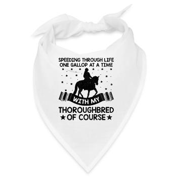 Vollblut Pferderennen Reiten Reitpferde - Bandana - Weiß - Vorne