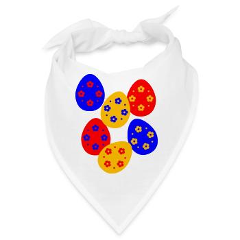Ostereier Osterfest - Bandana - Weiß - Vorne