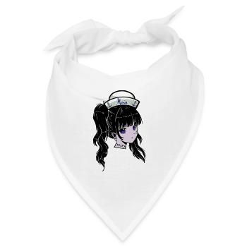 Mädchen maritim Matrose Seemann Schifffahrt Ahoi - Bandana - Weiß - Vorne
