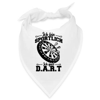 Ich bin sportlich Ich Spiel Darts - Bandana - Weiß - Vorne