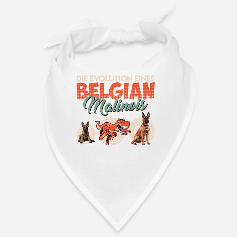 EVOLUTION EINES BELGIAN MALINOIS Belgischer - Bandana - Weiß