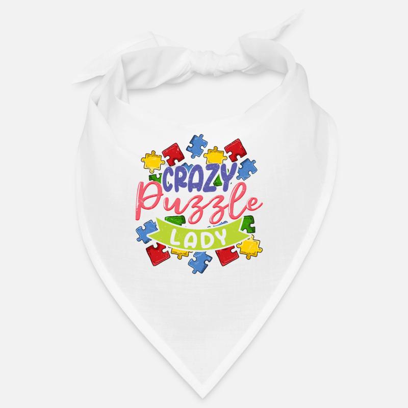 Crazy Puzzle Lady Jigsaw Puzzle pièce Bandana