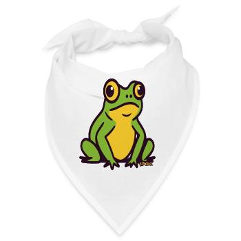 Eine großer kleiner grüner Frosch - Bandana - Weiß - Vorne