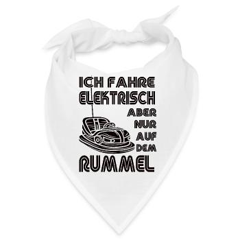 "Ich fahre Elektrisch" Autoscooter - Bandana - Weiß - Vorne