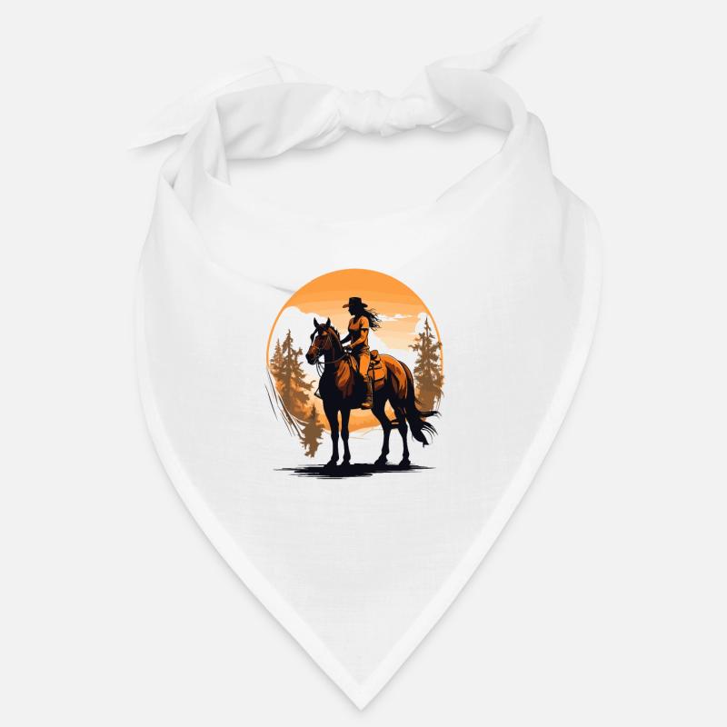Conception de cavalier emblématique de chevaux esthétiques Bandana