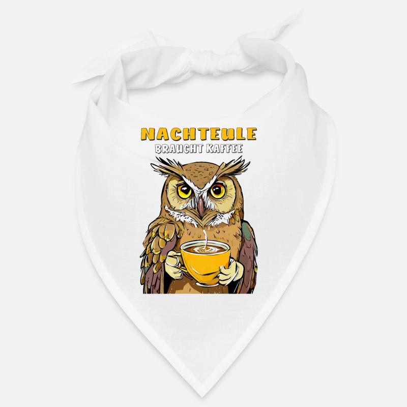 NACHTEULE BRAUCHT KAFFEE Bandana