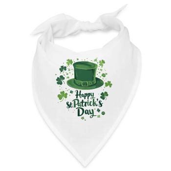 Smaragdgrüner Zylinder - Bandana - Weiß - Vorne