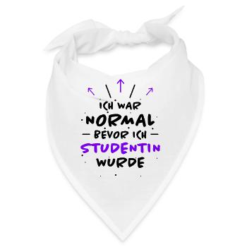 Studentin Spruch Universität Studentin Geschenk - Bandana - Weiß - Vorne