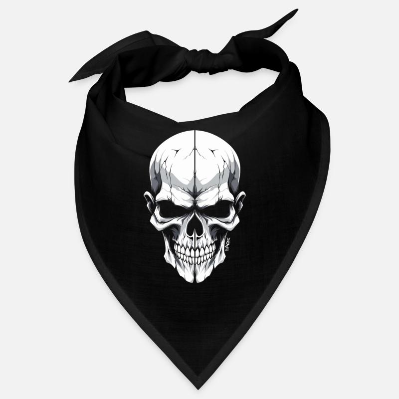 White and cool split skull Bandana
