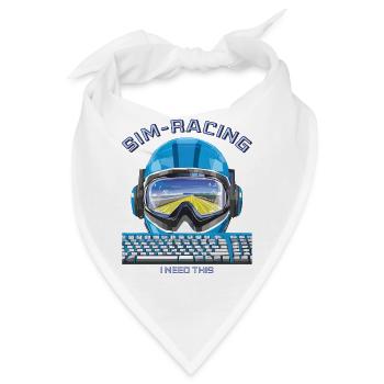 TASTATUR RENNHELM SIM RACING - Bandana - Weiß - Vorne