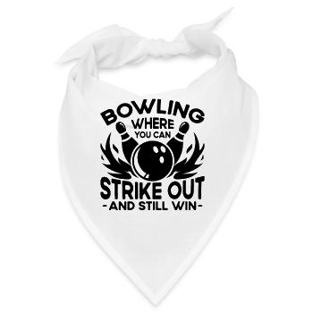 Kann Ausschlagen Und Trotzdem Gewinnen - Bowling - Bandana - Weiß - Vorne