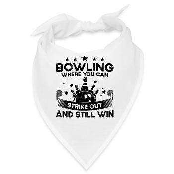 Kann Ausschlagen Und Trotzdem Gewinnen - Bowling - Bandana - Weiß - Vorne
