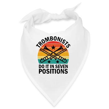 Posaunist Posaunist Marching Band Posaune - Bandana - Weiß - Vorne