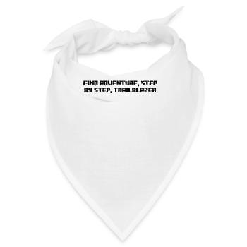 Wandern - Find adventure, step by step, - Bandana - Weiß - Vorne