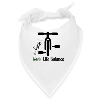 Radfahren, Work-life-balance Für Die Gesundheit - Bandana - Weiß - Vorne