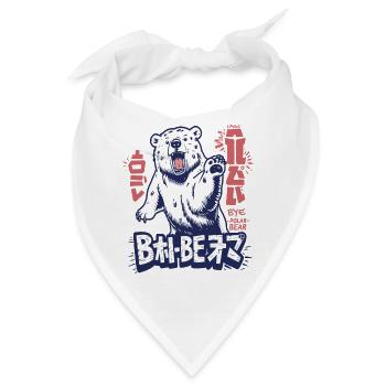 Der bipolarer Polarbär sagt tschüss (bye) - Bandana - Weiß - Vorne