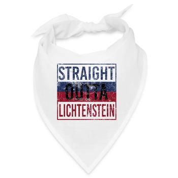 Straight Outta Lichenstein - Bandana - Weiß - Vorne
