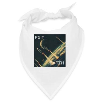 Exit Earth - Bandana - Weiß - Vorne