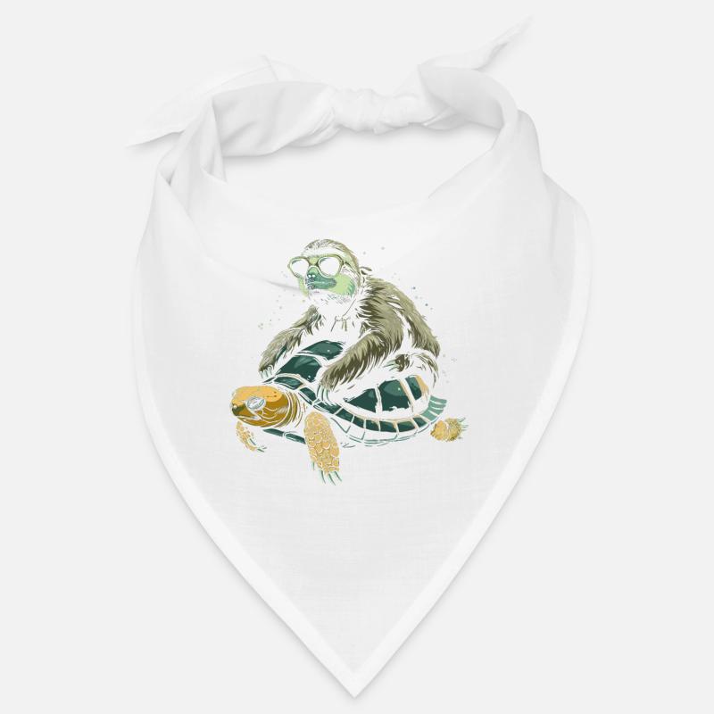 Sloth Turtle Funny Gift Bandana