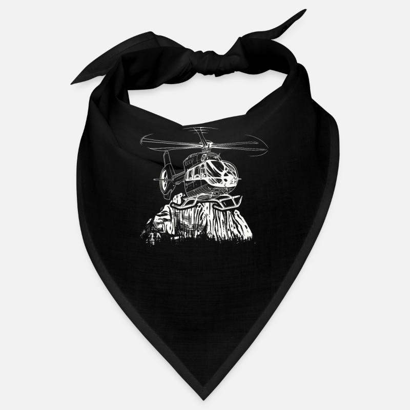 Drehflügler Silhouette Hubschrauberpilot Bandana