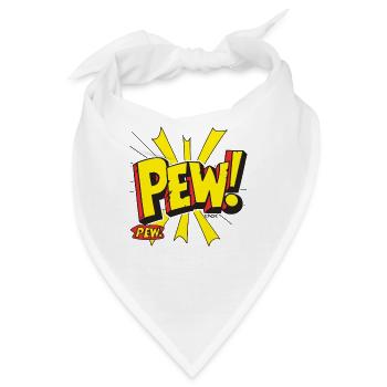 Cartoon Comic: Pew Pew - Bandana - Weiß - Vorne
