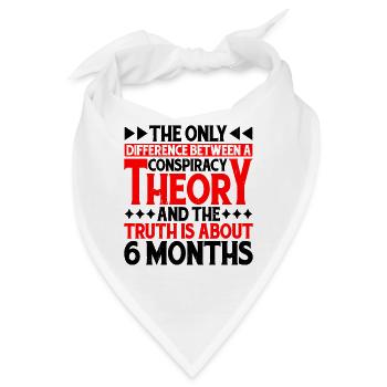 The Only Difference Between A Conspiracy Theory 17 - Bandana - Weiß - Vorne