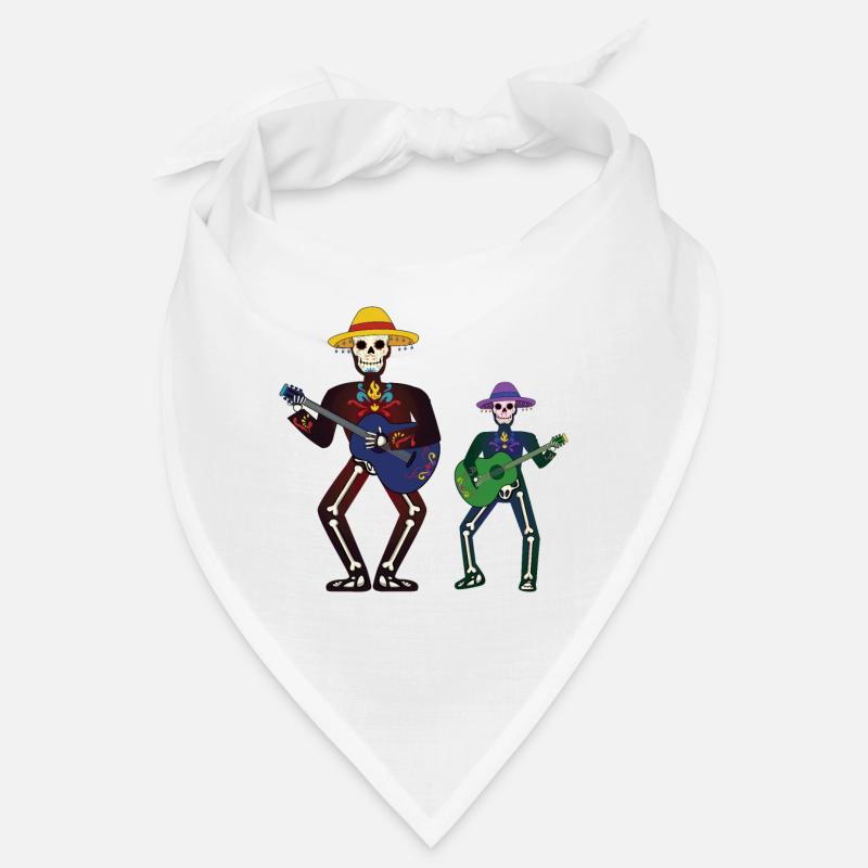 Skeleton Playing Guitar Cinco De Mayo Muertos Bandana