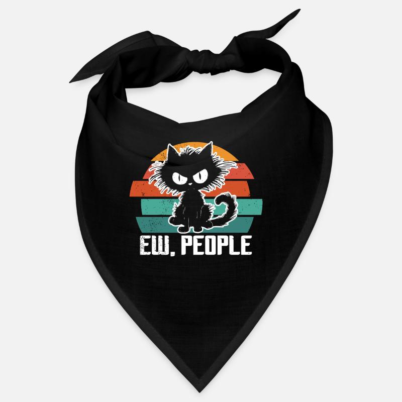 Ew Gens Chat Drôle Vintage Antisocial Bandana