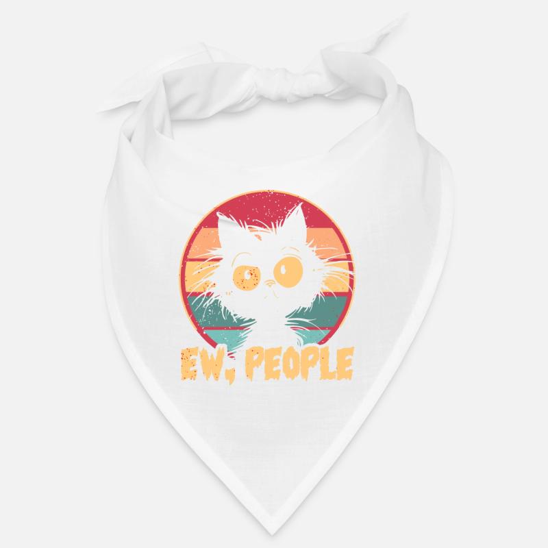 Ew Gens Chat Drôle Vintage Antisocial Bandana