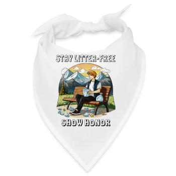 ABFALL STAY LITTER-FREE SHOW HONOR - Bandana - Weiß - Vorne