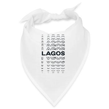 Modern Minimal Stadt - Nigeria Lagos - Bandana - Weiß - Vorne