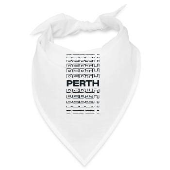 Modern Minimal Stadt - Australia Perth - Bandana - Weiß - Vorne