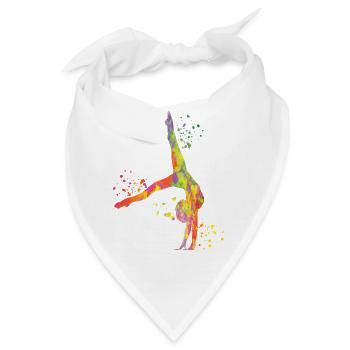 Gymnastin Mit Keulen Rhythmische Sportgymnastik - Bandana - Weiß - Vorne