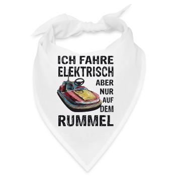 Ich fahre Elektrisch Kirmes Autoscooter - Bandana - Weiß - Vorne