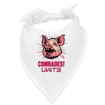 Parodie auf Sozialismus Kommunismus Schwein - Bandana - Weiß - Vorne