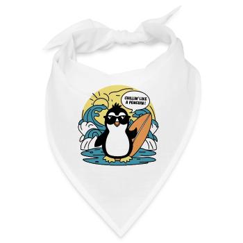 CHILLEN WIE EIN PINGUIN - Bandana - Weiß - Vorne