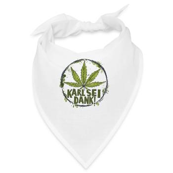 Karl sei Dank! Cannabis Legalisierung 2024 - Bandana - Weiß - Vorne