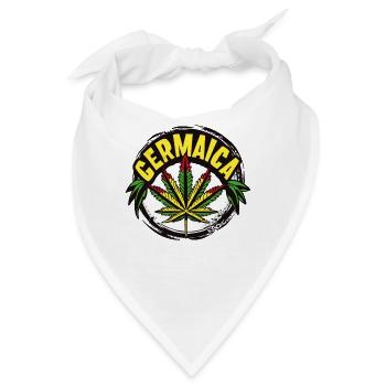 Germaica: Deutschland Jamaika Marihuana Legal - Bandana - Weiß - Vorne