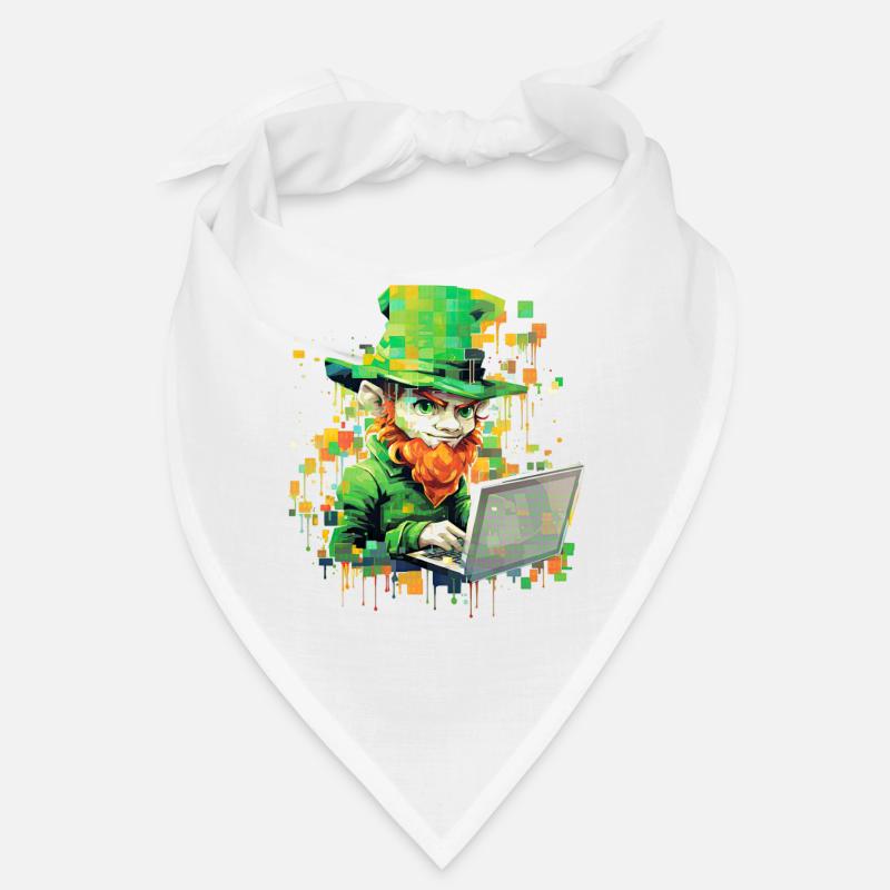 Coder Leprechaun St Patrick's Day Binary Programme Bandana