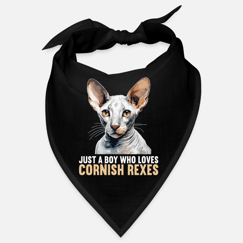 Chaton Cornish Rex Chat Cornish Rex Bandana