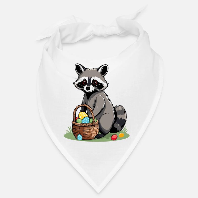 Funny Raccoon Costume Cute Easter Eggs Bandana