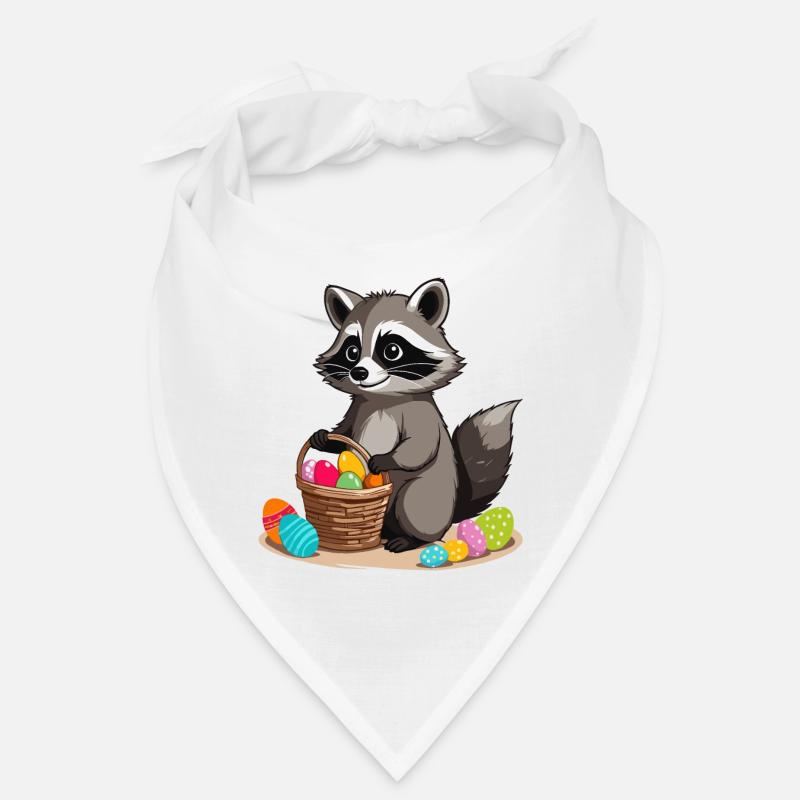 Funny Raccoon Costume Cute Easter Eggs Bandana
