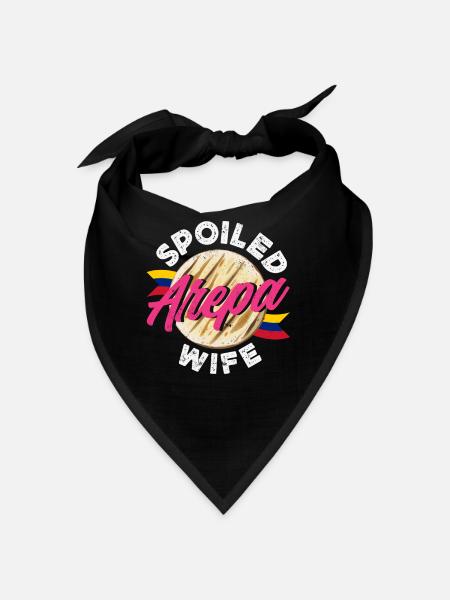 Arepas Kolumbianisch Venezoela Essen - Bandana - Schwarz - Vorne